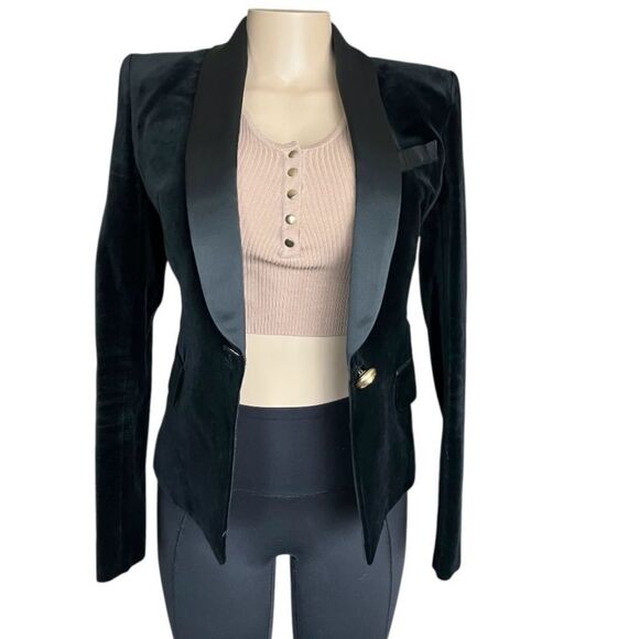 Authentic 2015 Balmain x H&M Collab black velvet blazer. - Picture 2 of 12